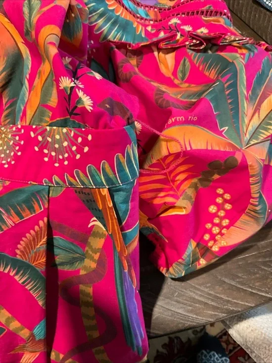 Farm Rio Macaw Romper Size L - Picture 9 of 10